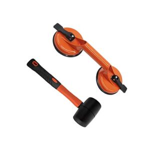 Glass Lifting Suction Cups and Rubber Mallet Hammer for loor Gap Fixer Tool for Laminate Floor Gap Repair