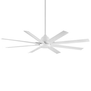 WAC Smart Fans Mocha XL Indoor and Outdoor 8-Blade Ceiling Fan 66in Matte White with Remote Control works with Alexa and iOS or Android App