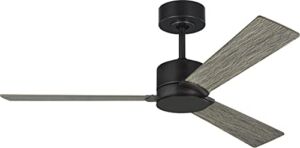 Monte Carlo 3ROZR44AGP Rozzen 44″ Ceiling Fan with Remote Control, 3 Light Grey Weathered Oak Blades, Aged Pewter