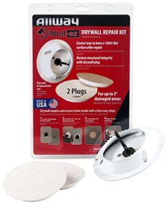 ALLWAY WEK2 Wall-EZ Drywall Repair Kit with Tapered Hole Saw and 2 Drywall Plugs