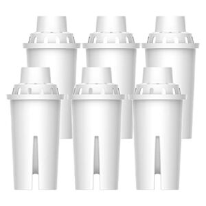 Waterdrop Replacement for Brita Filters, Pitchers, Dispensers, NSF, TÜV SÜD Certified Pitcher Water Filter, Brita Classic OB03, Mavea 107007, 35557, and More (Pack of 6)