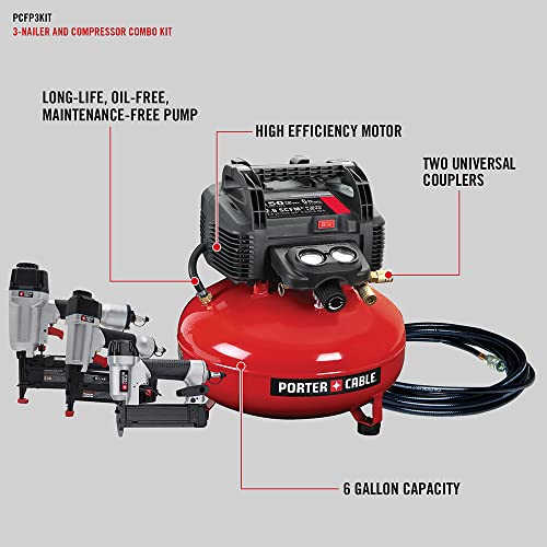 PORTER-CABLE PCFP3KIT 3-Nailer and Compressor Combo Kit | The Storepaperoomates Retail Market - Fast Affordable Shopping