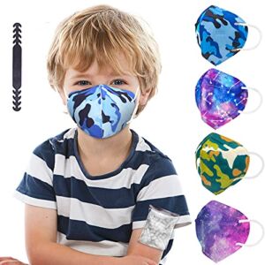 AHOTOP Small Sized KN95 Face Mask, Tie Dye Pattern Mask Individually Wrapped, Camo Variety Colored Printed Mask, 5-Ply Protective Breathable Mask with Adjustable Nose Clip – 20 Packs