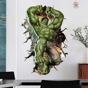 ZI XIN Superhero Wall Stickers Hulk Wall Decals Excellent Vinyl Wall Decor for Boys Room Living Room  (Size 35.4 x 23.6 inch)