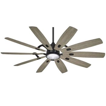 Minka-Aire F864L-CL/SG 65″ Ceiling Fan with LED Light and DC Motor in Coal Finish… | The Storepaperoomates Retail Market - Fast Affordable Shopping