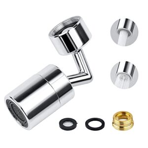Cenipar Universal Splash Faucet 720 Degree Sink Faucet Aerator, Faucet Extender for Kitchen and Bathroom Sinks with Dual Stream Modes