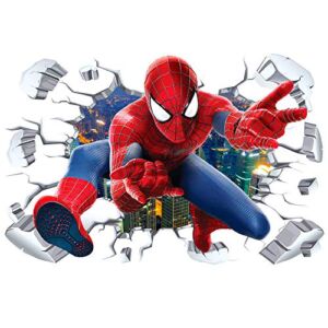 ZI XIN Superhero Wall Stickers Spider-Man Wall Decals Excellent Vinyl Wall Decor for Boys Room Living Room  (Size 35.4 x 23.6 inch)