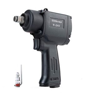 TUZkozs T-260 3/8-Inch Compact Impact Wrench,Air Heavy Duty Double Hammers Impact Gun,Quiet Technology,Lightweight 3.7lbs