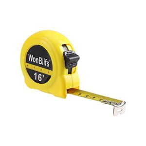 WonBlifs The Professional 16″ Yellow Tape Measure,measuring tape, tape measure 16ft