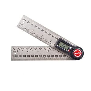 GemRed Digital Angle Finder Tool, 2 in 1 Angle Gauge, Stainless Steel 5inch/150mm Digital Protractor for Woodworking/Carpenter/Construction/DIY Tools (Battery Included) …