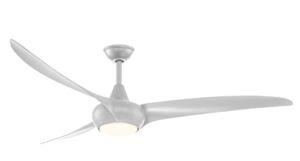 Minka-Aire F848-SL Light Wave 65″ Ceiling Fan with LED Light and Remote Control in Silver Finish