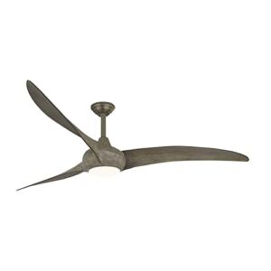 Minka-Aire F848-DRF Light Wave 65″ Ceiling Fan with LED Light and Remote Control in Driftwood Finish