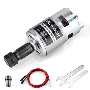 Upgraded Mcwdoit 775 Spindle Motor – 20000RPM, DC 12-24V, Electrical DC Motor for 3018/3018Pro/ 3018Pro-M CNC Router Machine, with 3.175mm ER11 Collet