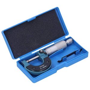 Jazar Dial Caliper, Micrometer Calipers, with Carry Box Portable 0‑25MM for Paper Industry