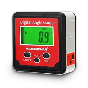 MEASUREMAN Digital Level Protractor Inclinometer Magnetic Level Angle Meter with Hold Function Angle Finder Level Box Angle Measuring Tool