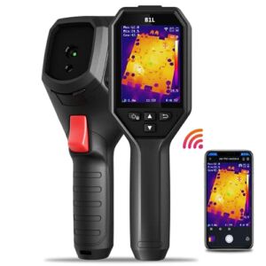 HIKMICRO B1L 160 x 120 IR Resolution Thermal Imaging Camera with WiFi, 25Hz Refresh Rate, 3.2″ LCD Screen, Handheld 19200 Pixels Infrared Thermal Imager with High Temperature Alarm