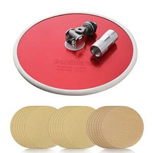 Goldblatt 9 Inch Drywall Sander, with 30pcs Sanding Discs-Hook and Loop 80 x 100/180 Mixed Grit, for Wall Cleaning and Polishing