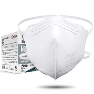 MERILOGY N95 Mask Respirator [ Made in USA ] NIOSH Certified N95 Particulate Respirators Face Mask (Pack of 20) – Not for Medical Use, White, Adult (Model: ME501831)