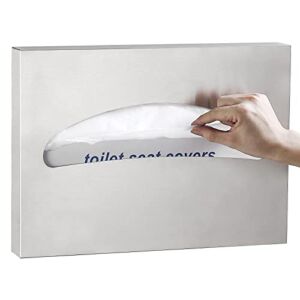 Gorlary Toilet Seat Cover Dispenser Wall Mounted SUS 304 Stainless Steel Brushed