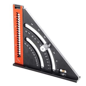 6 Inch Folding Triangle Ruler Carpenter Square Layout Tool Precision Goniometer Multi-Angle Measurement Aluminium Alloy Multifunctional Woodworking Tools