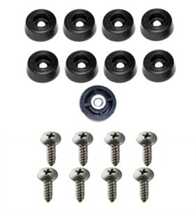8 Medium Round Rubber Feet W/Stainess Screws – .312 H X .859 D – Made in USA – Food Safe Cuttings Boards, Electronics, Hobby RoHS Compliant, BPA Free