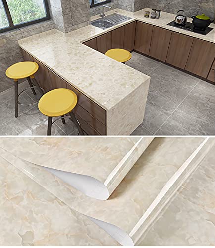 White/Cream Marble Peel and Stick Wallpaper Marble Self Adhesive Removable Wallpaper Marble Countertops Contact Paper for Kitchen Waterproof Granite Wallpaper for Bathroom Easy to Clean 15.7”×118” | The Storepaperoomates Retail Market - Fast Affordable Shopping
