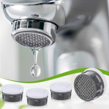 20 Pieces Faucet Aerator Faucet Flow Restrictor Insert Faucet Sink Aerators Replacement Parts with 7 Pieces Rubber Washers for Bathroom or Kitchen (18 mm, White) | The Storepaperoomates Retail Market - Fast Affordable Shopping