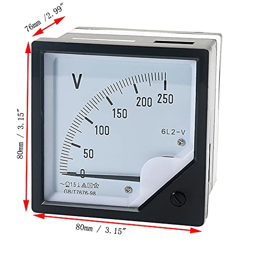 Heyiarbeit AC 0-250V Analog Panel Voltage Gauge 6L2 Volt Meter for Voltage Measurement Devices 1Pcs | The Storepaperoomates Retail Market - Fast Affordable Shopping