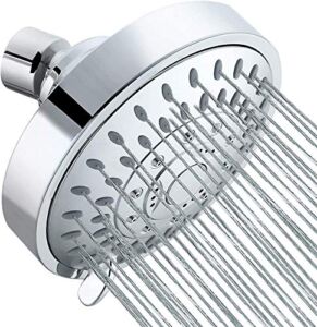 Shower Head ,Ezelia High Pressure Shower Head ,5 Spray Settings Fixed Shower Head with Self-Cleaning Jet Nozzle , Easy to Install