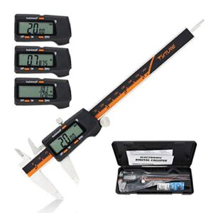 TYTURE Digital Calipers 6 inch Caliper Measuring Tool with Stainless Steel Body Auto Off Featured Vernier Caliper