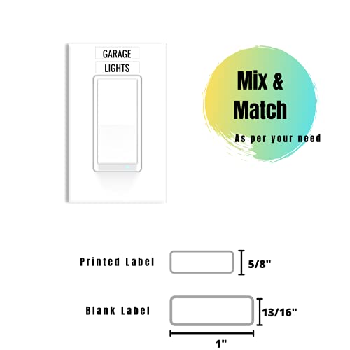 Light Switch Label Sticker Clear Transparent with Text. for Home, Kitchen, Bathroom, Office School Use. 248 Clear Labels (Includes Blank Labels) | The Storepaperoomates Retail Market - Fast Affordable Shopping