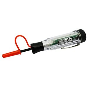 K Tool International Dual Polarity Cordless DC Circuit Tester; 3-30V, Quick Detection, Cars, Trucks and Motorcycles; Audible Beep and Dual Color LED Indicators: KTIXDCHT504