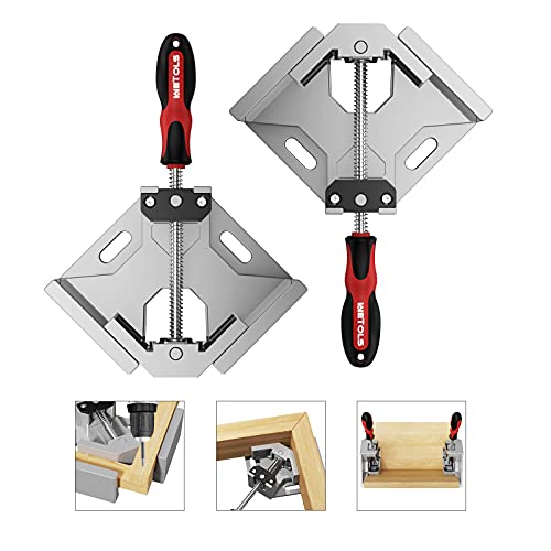 Woodworking Tools, WETOLS Corner Clamp 2pcs – 90 Degree Right Angle Clamp – Single Handle Corner Clamp with Adjustable Swing Jaw Aluminum Alloy, Photo Framing – Tools for Men Christmas Gifts | The Storepaperoomates Retail Market - Fast Affordable Shopping
