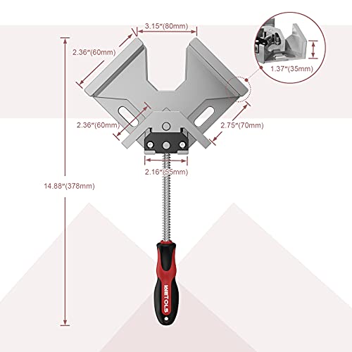Woodworking Tools, WETOLS Corner Clamp 2pcs – 90 Degree Right Angle Clamp – Single Handle Corner Clamp with Adjustable Swing Jaw Aluminum Alloy, Photo Framing – Tools for Men Christmas Gifts | The Storepaperoomates Retail Market - Fast Affordable Shopping