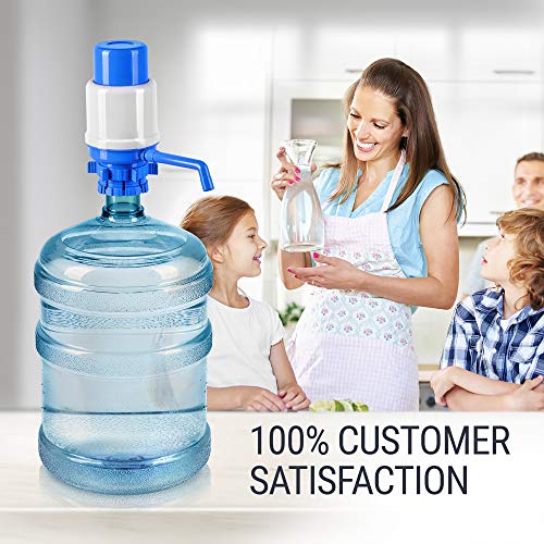 HotFrost Manual Water Pump for 5 Gallon Bottle – BPA-Free Hand Pressure Drinking Dispenser – Secure Fit on Crown Top Jugs – 3 Tube Lengths, Protective Spout Cap, Cleaning Brush, Food-Grade Materials | The Storepaperoomates Retail Market - Fast Affordable Shopping