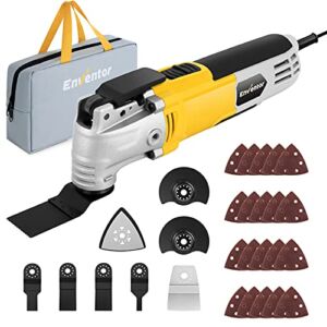Oscillating Tool, ENVENTOR 2.5-Amp Oscillating Multitool With 6 Variable Speeds & 3° Oscillating Angle and 28pcs Oscillating Saw Accessories and Carrying Bag