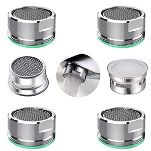 4PCS kitchen and bathroom faucet aerator, 2 packs of aerator filter replacement parts, with brass housing 15/16 inch 24mm external thread aerator faucet filter, with gasket, for kitchen and bathroom