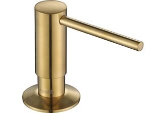 AguaStella ASF026BG Built in Soap Dispenser Brushed Gold for Kitchen Sink with Soap Bottle Countertop Pump