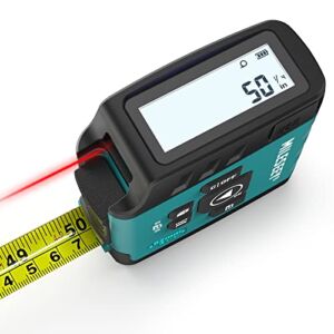 MiLESEEY Laser Tape Measure 3-in-1, 131FT Laser Distance Meter, 16FT Digital Tape Measure, Regular Tape Measure, Area Volume Measuring Pythagorean Mode, Waterproof and Rechargeable with Data Storage