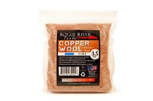 Copper Wool 3.5 Oz Skein/Pad -by Rogue River Tools. (FINE Grade) -Made in USA, Pure Copper (Fine)