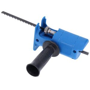 Protable Reciprocating Saw Adapter, Electric Drill Modified Tool Attachment with Ergonomic Handle for Wood and Metal Cutting