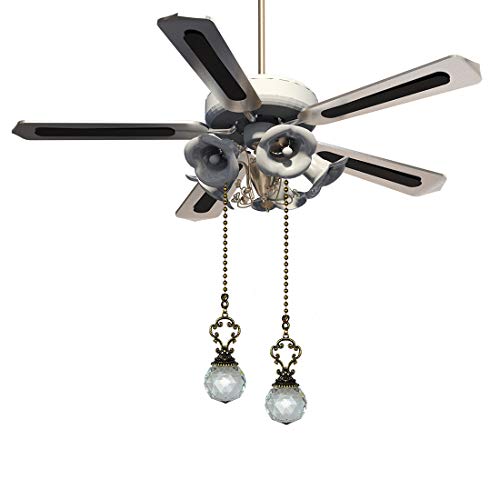 Set of 2 Vintage-Style Clear Fan Pull Ceiling Fan Chain Pulls Crystal Prism Ball | The Storepaperoomates Retail Market - Fast Affordable Shopping