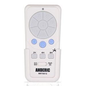 ANDERIC A25-TX012 Replacement for Harbor Breeze Remote Control – Works Mazon, Kingsbury, Wakefield, Portes, Saratoga Ceiling Fans with 6-Speed DC – HBR001 – RRTX012 (RRTX012 (Remote Only))