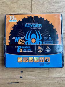 Spyder 10 pc 7 1/4 inch 24 Tooth Framing/Construction Saw Blades