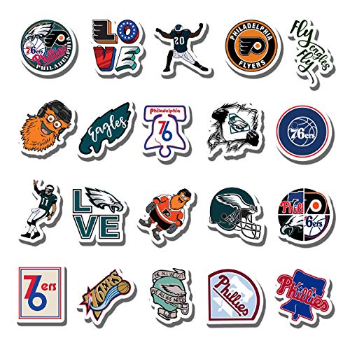 20 PCS Stickers Pack Philadelphia Aesthetic Sports Vinyl Colorful Waterproof for Water Bottle Laptop Bumper Car Bike Luggage Guitar Skateboard | The Storepaperoomates Retail Market - Fast Affordable Shopping
