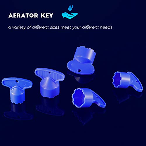 Faucet Aerator Key Removal Wrench Tool with 5 Sizes M16.5, 18.5, 21.5, 22.5, 24 Recessed Aerator Key Sink Aerator Wrenches for Cache Aerators Blue (5) | The Storepaperoomates Retail Market - Fast Affordable Shopping