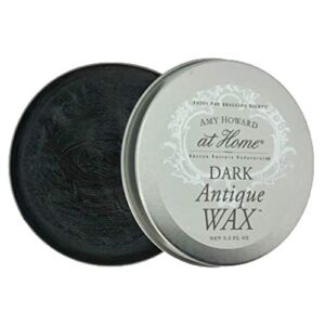 Dark Antique Wax | 3.5 OZ | Professional Antiquing Furniture Wax Protective Top Coat | Enhance & Destress Furniture, Cabinet, Chalky Finishes, Raw Wood, Metal, and More | Amy Howard At Home