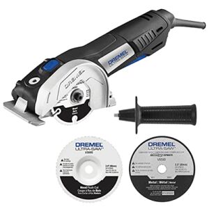 Dremel Ultra Saw US40-04 Corded Compact Saw Tool Kit with 3 Cutting Wheels and Auxiliary Handle
