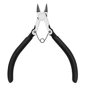 BOENFU Wire Cutters Sprue Cutter Modelling Clippers Side Snips Hobby Clippers Small Cutters, Black, 5-Inch