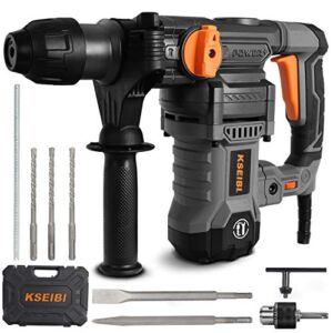 KSEIBI Variable Speed Rotary Hammer Drill 1-1/4 inch, SDS Plus Demolition Hammer for Concrete Drill 13Amp, 4 Functions Reduced Vibration System